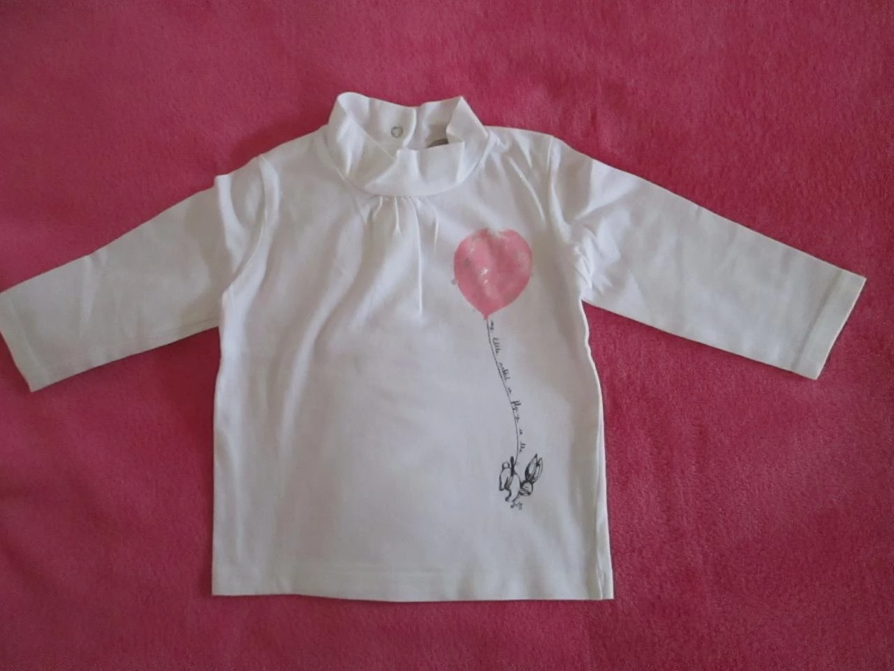 Tee-shirt blanc manches longues Grain de Blé